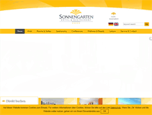 Tablet Screenshot of hotelsonnengarten.de
